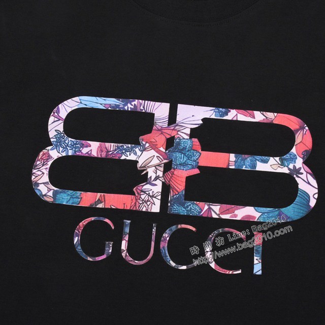 Gucci X Balenciaga 2023SS新款聯名印花T恤 男女同款 tzy2709